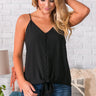 Sangria Sipping Tie Tank in Black Image - 1