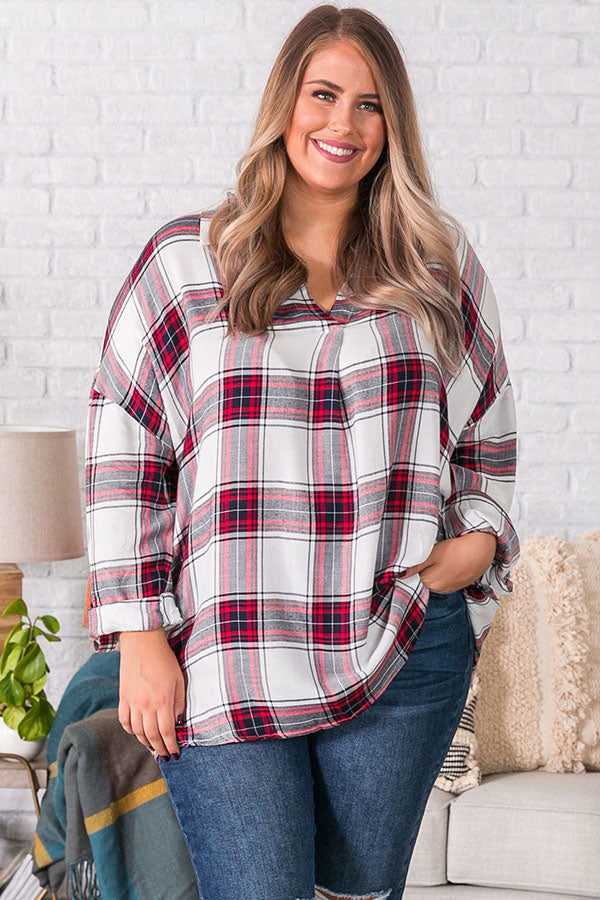 Wondering Westward Shift Tunic In Red Curves Image - 1