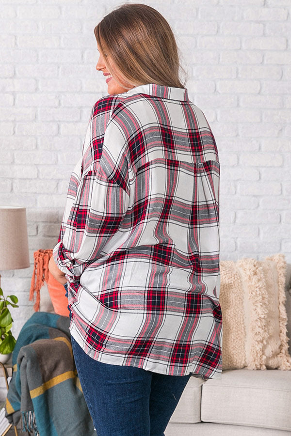 Wondering Westward Shift Tunic In Red Curves Image - 4