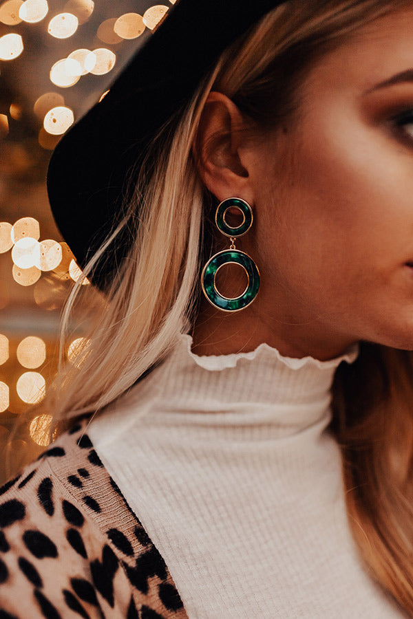 Backstage Pass Earrings In Green Image - 1