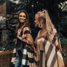 Toasting In Tahoe Plaid Poncho In Khaki Image - 1