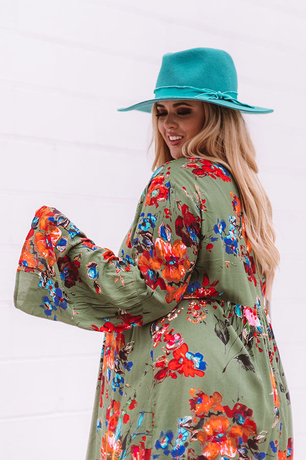 Endlessly Lovely Babydoll Dress In Army Green Curves Image - 5