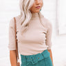 Soho Polished Sweater Top in Iced Latte Image - 1