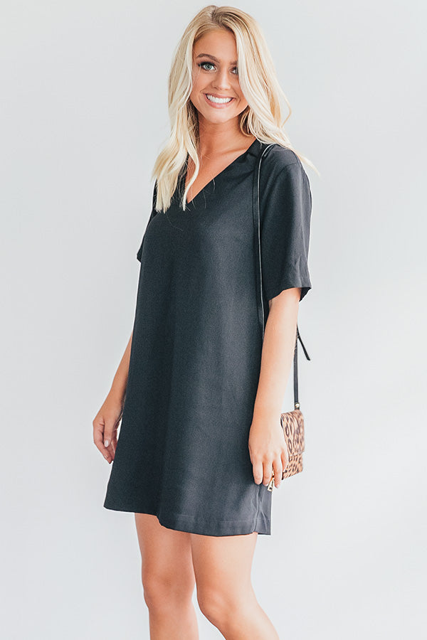 Forget Me Not Shift Dress In Black Image - 3