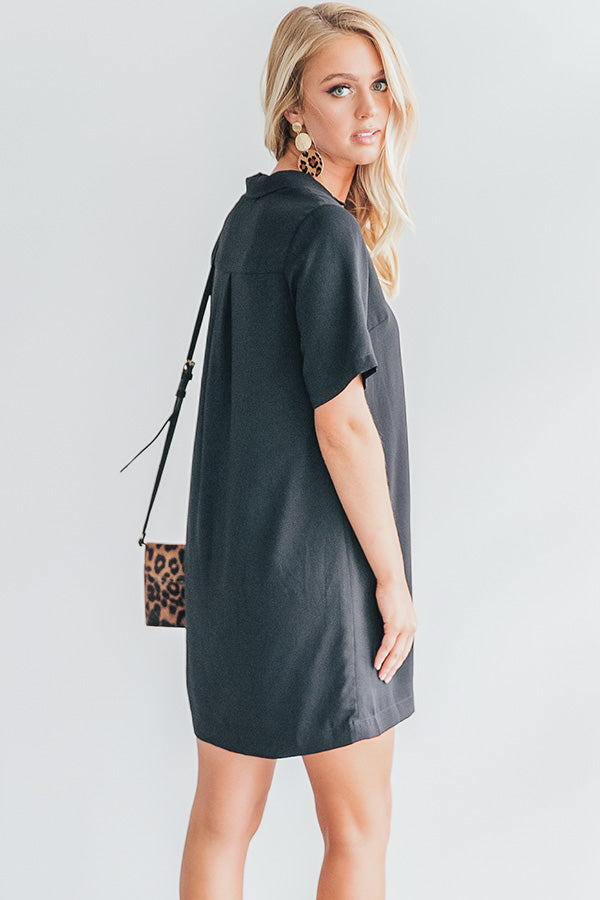 Forget Me Not Shift Dress In Black Image - 4