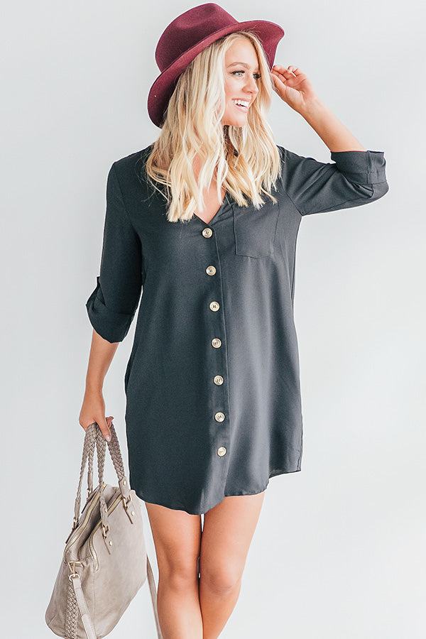 The Happiest Hour Shift Dress In Black Image - 4