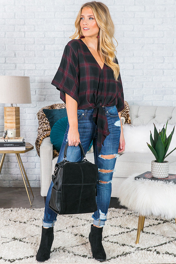 Forever Stylish Plaid Top
