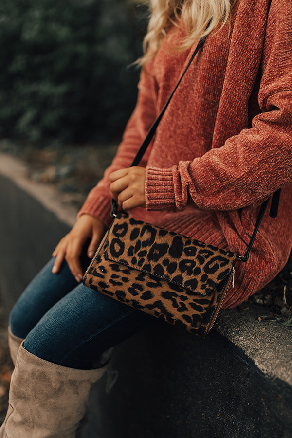 On The Run Leopard Clutch Image - 3