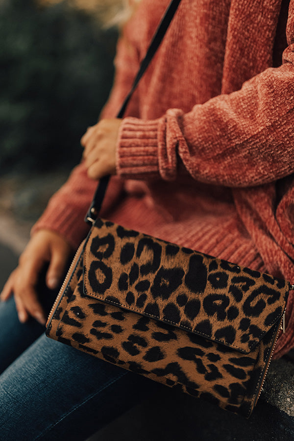 On The Run Leopard Clutch Image - 1