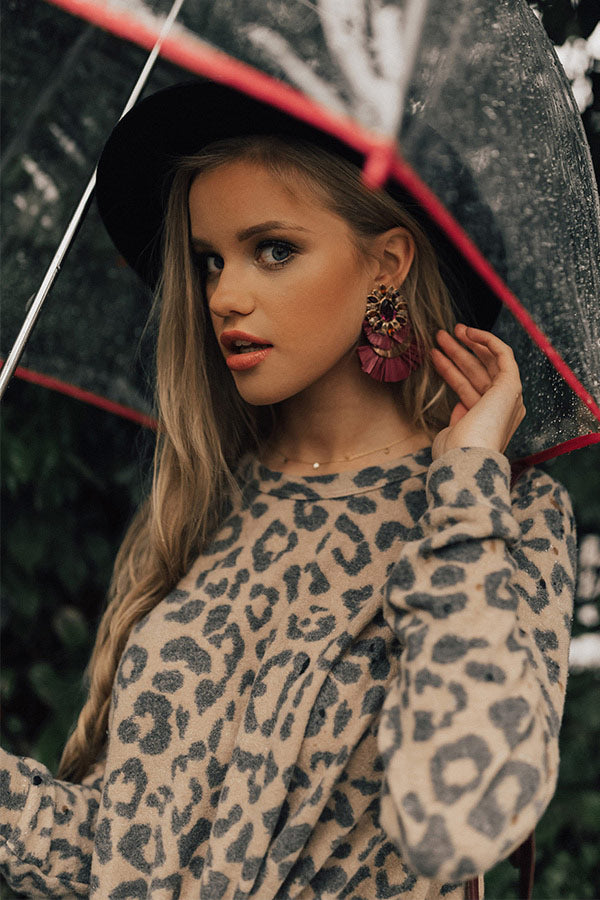 Everyday Favorite Leopard Top In Latte