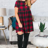 Mistletoe Memory Babydoll Buffalo Check Dress Image - 1