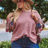 Sipping In Sonoma Waffle Knit Shift Top In Blush Curves Image - 1
