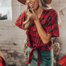 Plaid Romance Shift Top In Red Image - 1
