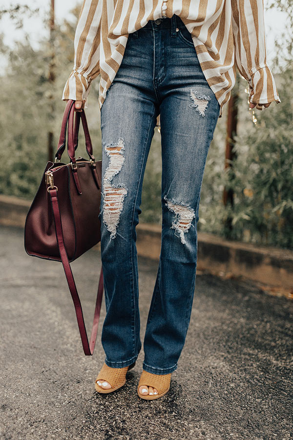 KanCan The Lindsey High Waist Distressed Flare Image - 1