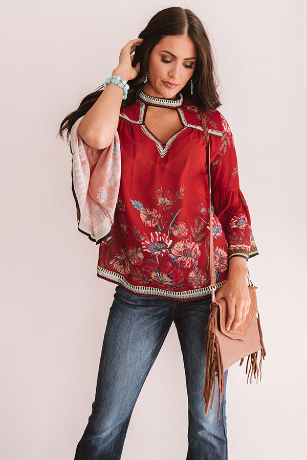 Stay Golden Floral Shift Top Image - 3