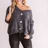 Swoon And Snuggles Chenille Shift Sweater In Charcoal Image - 1