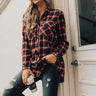 Cabin Weekend Getaway Plaid Tunic In Navy Image - 1