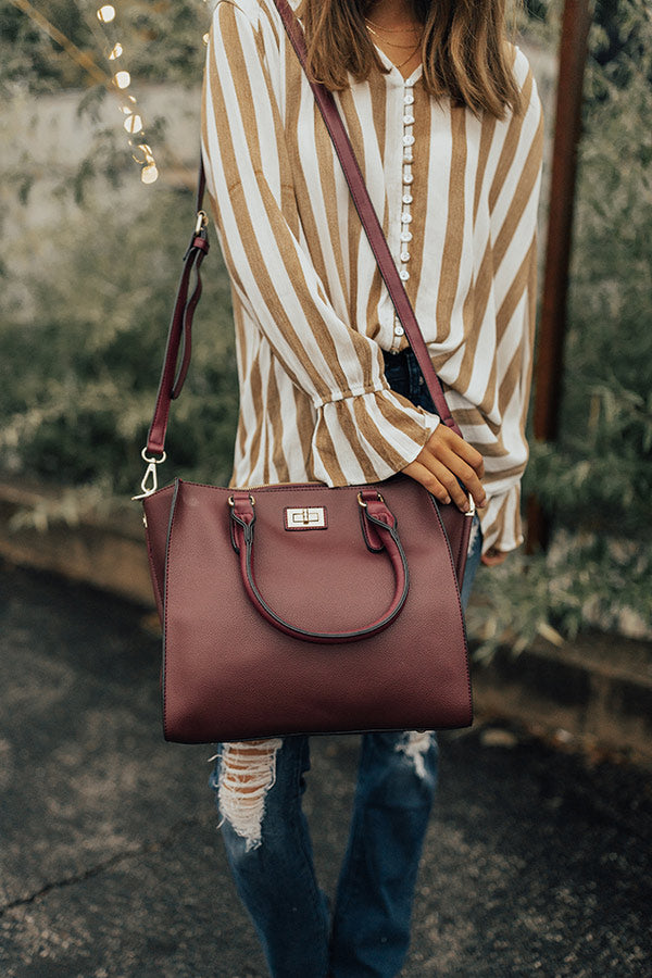The Chandler Tote in Wine Image - 1