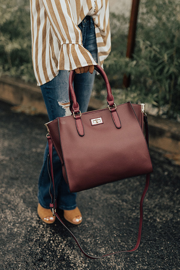 The Chandler Tote in Wine Image - 3