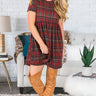 Mistletoe Memory Babydoll Plaid Dress Image - 1
