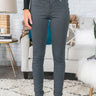 The Cecily Mid Rise Pants in Dark Grey Image - 1