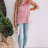 Date Night In Paris Satin Tank In Blush Image - 1