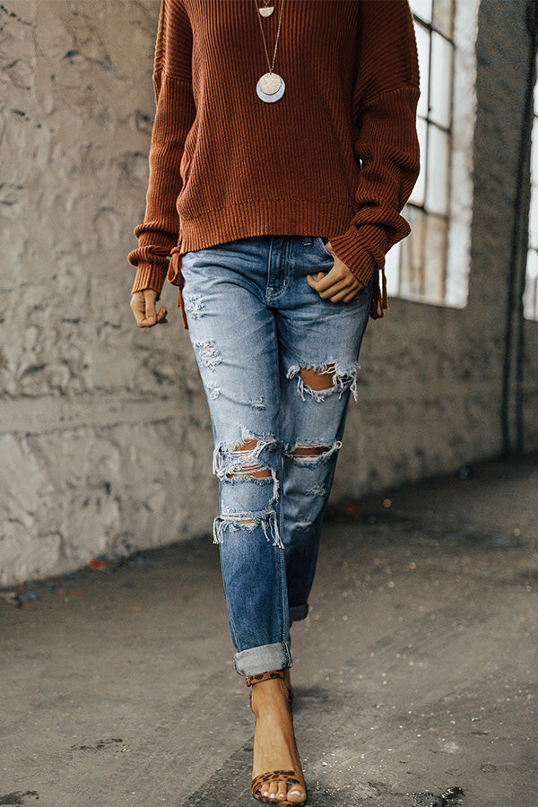 KanCan The Bradley Midrise Distressed Relaxed Jean Image - 1