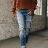 KanCan The Bradley Midrise Distressed Relaxed Jean Image - 1