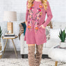 Cabo Chic Embroidered Long Sleeve T-shirt Dress Image - 1