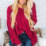 Cocoa And Chill Shift Sweater In Rose Image - 1