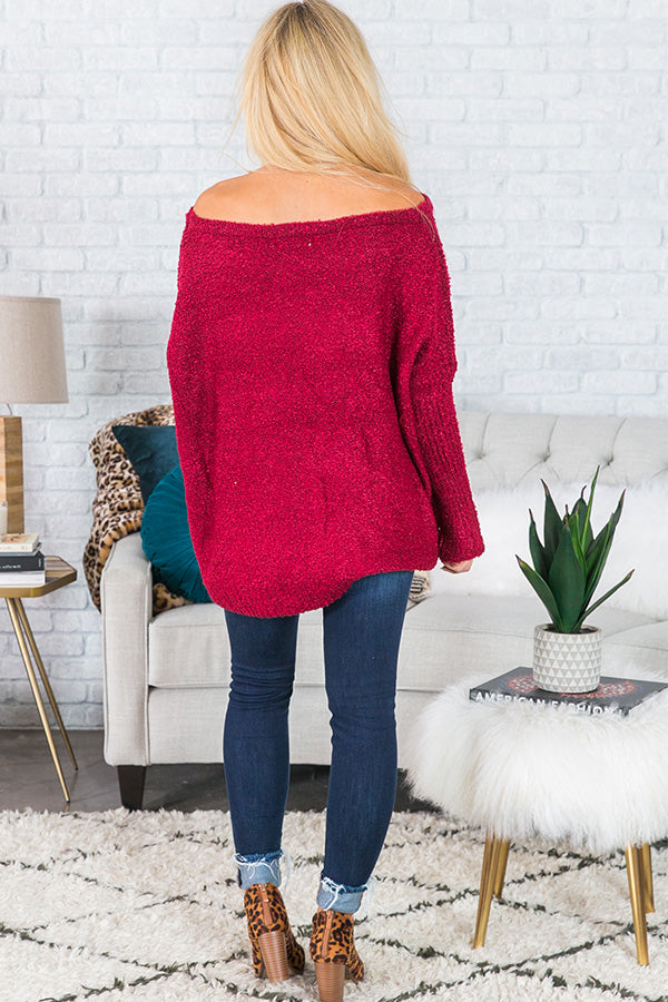 Cocoa And Chill Shift Sweater In Rose Image - 4