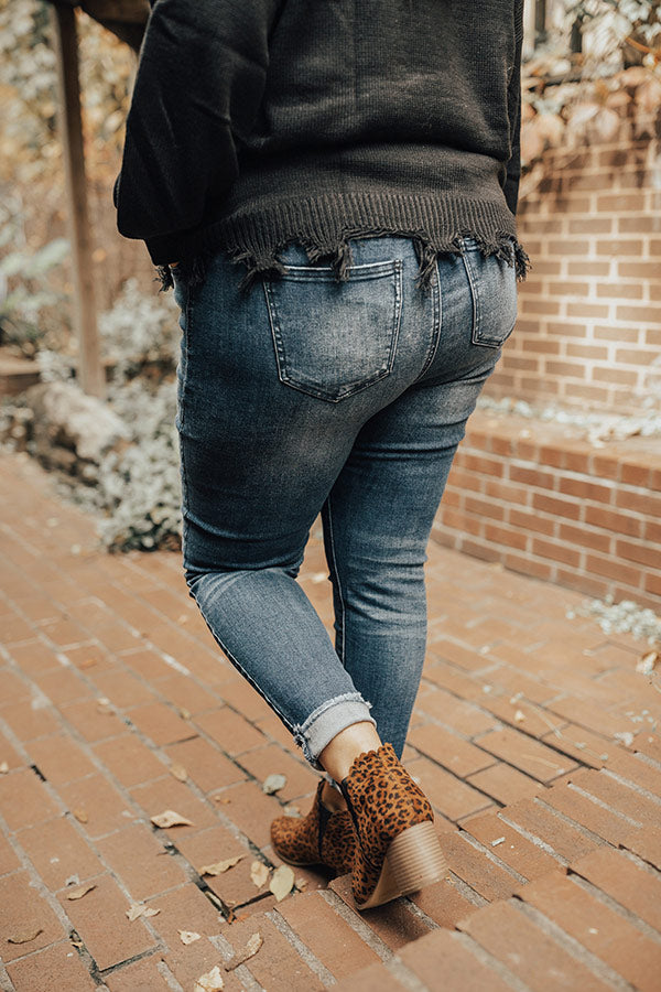 The Rosie Mid Rise Distressed Ankle Skinny Curves Image - 3