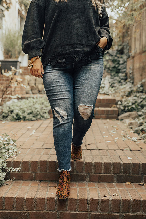 The Rosie Mid Rise Distressed Ankle Skinny Curves Image - 1