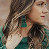 Manhattan Magic Tassel Earrings in Jade Image - 1