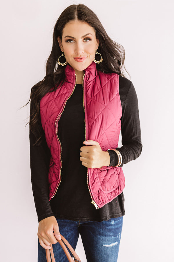 Adventures In Aspen Vest In Sangria Image - 1