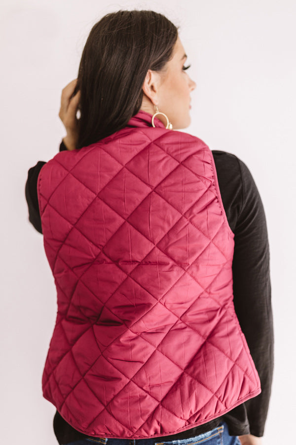 Adventures In Aspen Vest In Sangria Image - 4