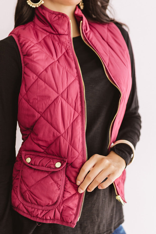 Adventures In Aspen Vest In Sangria Image - 3