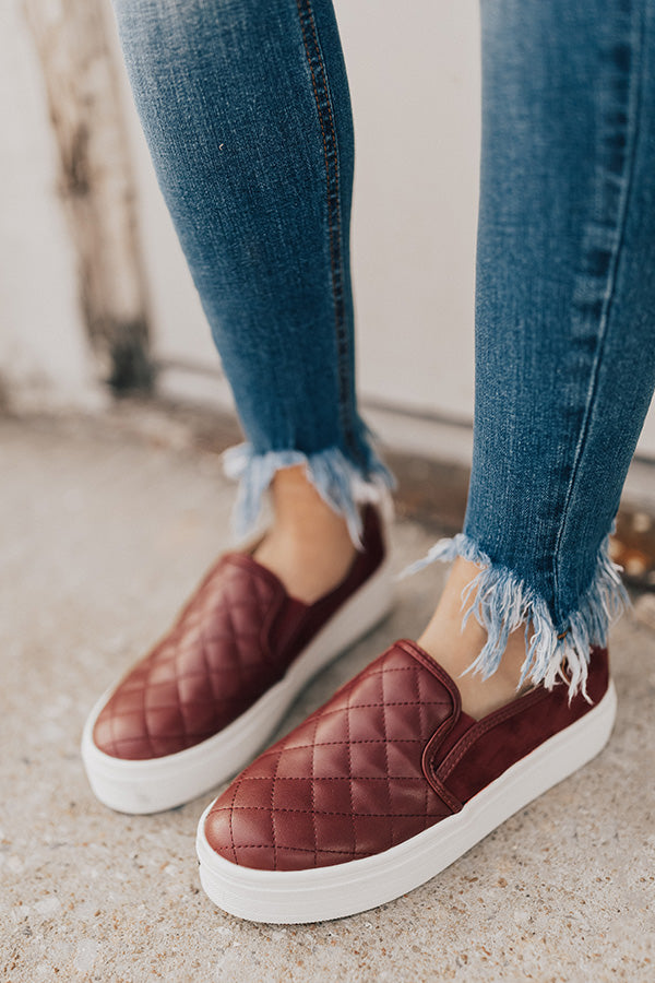 The Camden Sneaker In Wine Image - 1