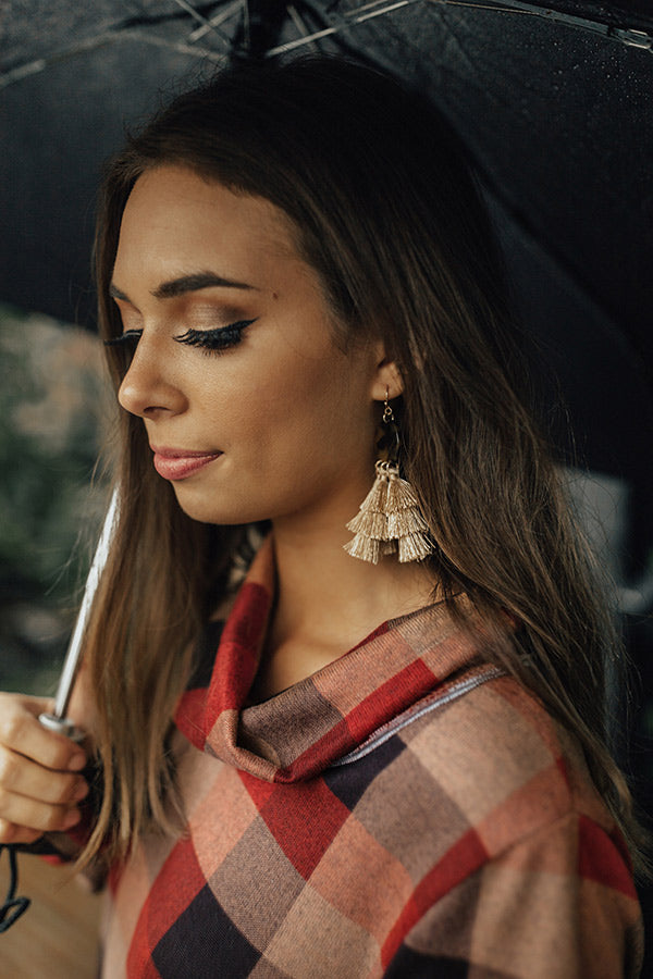 Make My Day Tassel Earrings in Iced Latte Image - 1