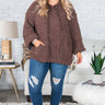 Cuddle Up And Get Cozy Hoodie In Brown Curves Image - 1