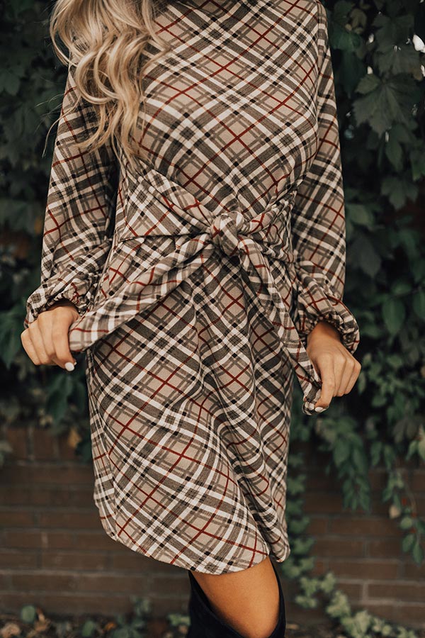 Cold Front Kisses Tie Dress in Birch Image - 2