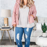 Ski Lessons Quilted Jacket In Blush Curves Image - 1