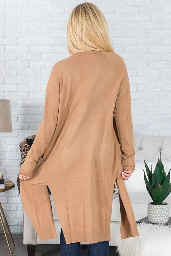 Vacay To The Alps Cardigan In Iced Latte Image - 5