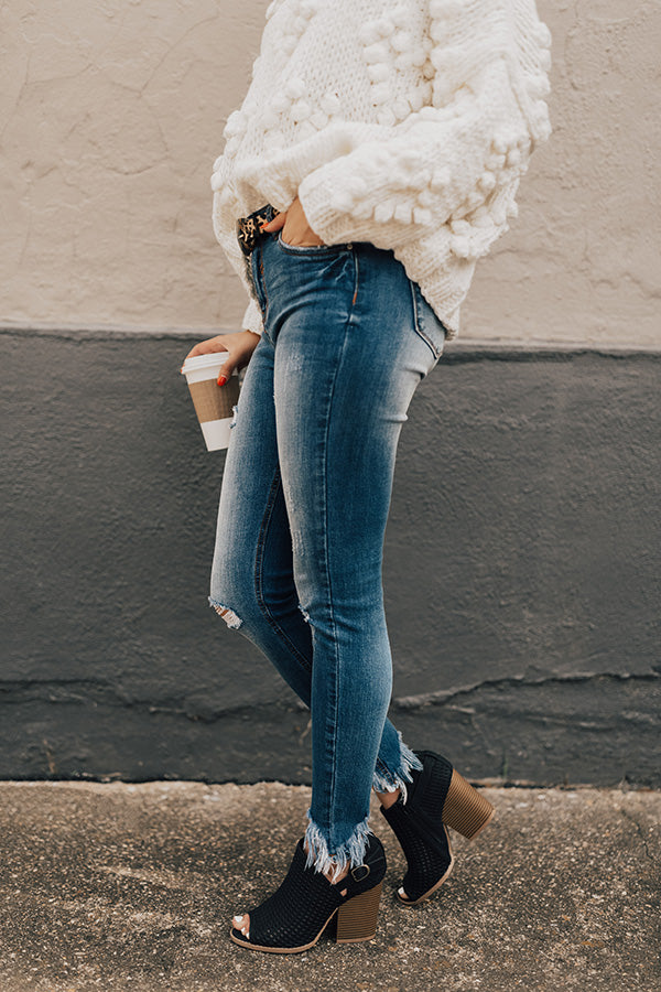 The Caitlyn Peep Toe Bootie In Black Image - 2