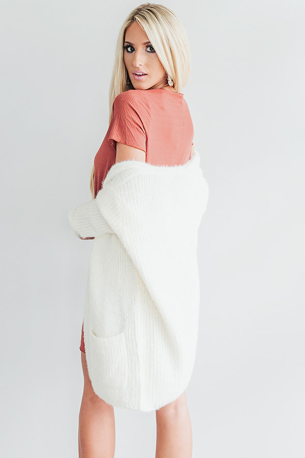 Snowfall Kisses Cardigan in Ivory Image - 5