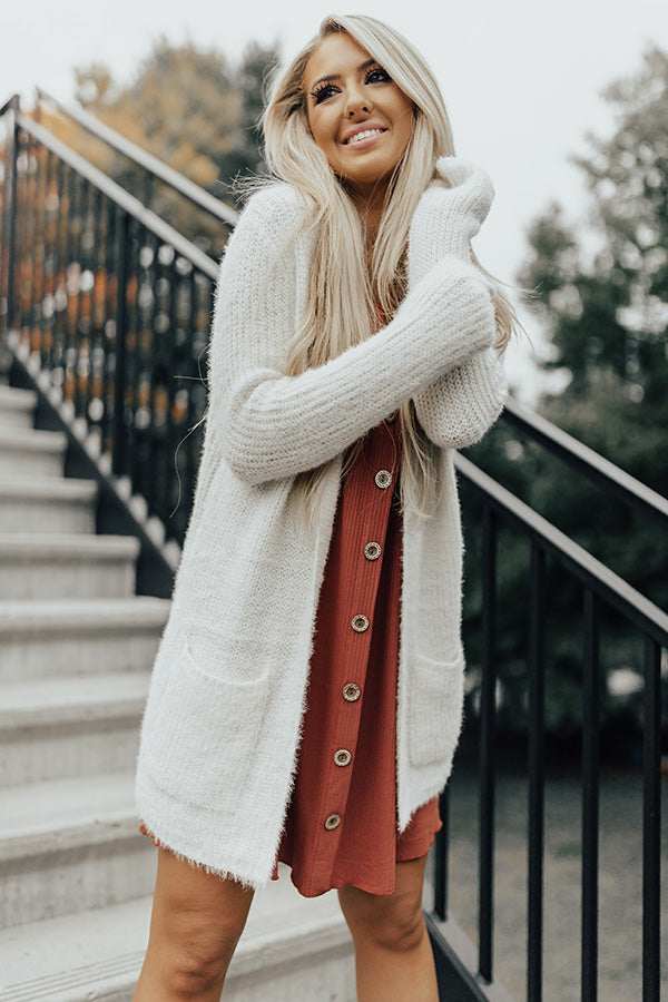 Snowfall Kisses Cardigan in Ivory Image - 1
