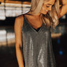 Timeless Beauty Metallic Shift Tank in Silver Image - 1