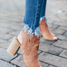 The Jude Peep Toe Bootie In Latte Image - 1
