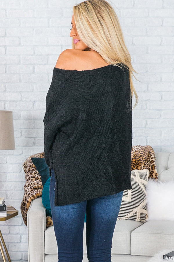 Stay Warm Shift Sweater In Black Image - 4