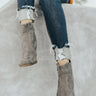 The Parton Faux Suede Bootie In Grey Image - 1